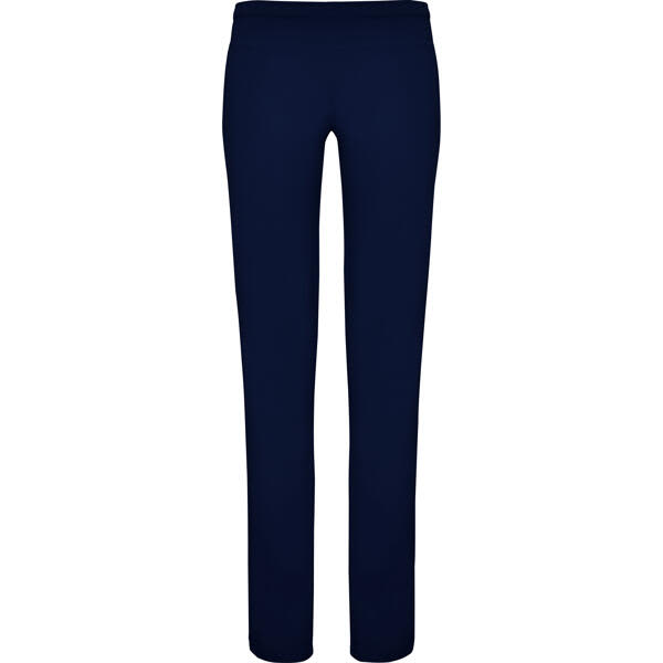 A pair of straight-cut leggings in navy blue with an elasticated waistband. Features a logo. Box Straight-Cut Leggings - Image 1