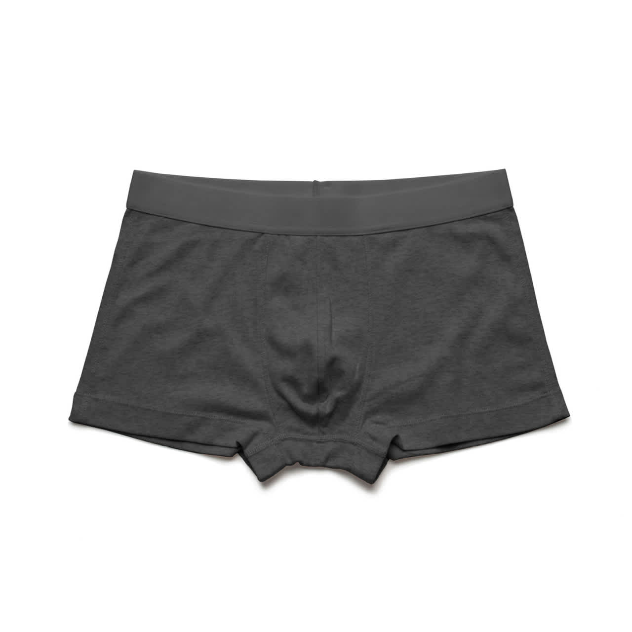 A pair of grey boxer briefs with a plain waistband and no visible branding. Boxer Briefs - Image 1