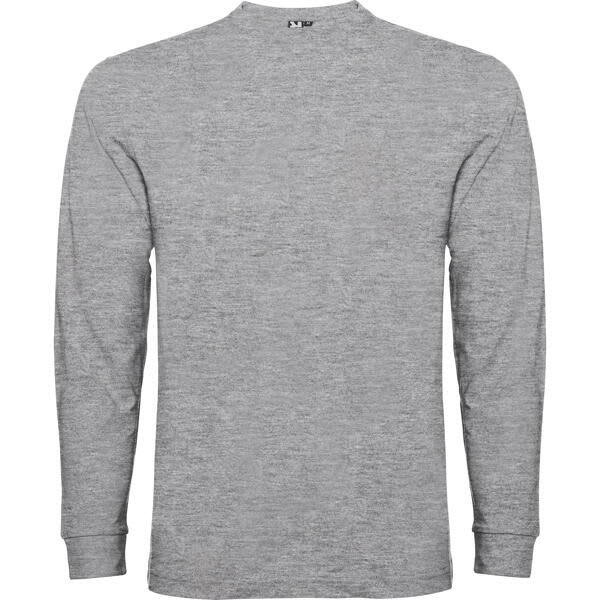A grey long-sleeved T-shirt with a rounded neckline and one logo. Perfect for casual wear. Pointer Long Sleeved T-Shirt - Image 1