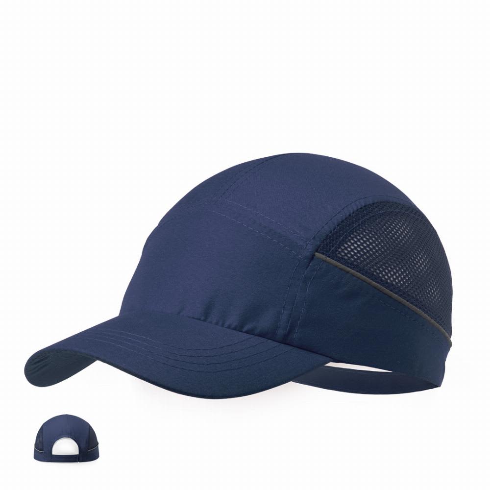 A blue cap featuring a mesh panel for breathability and an adjustable strap at the back. Isildur - Image 1