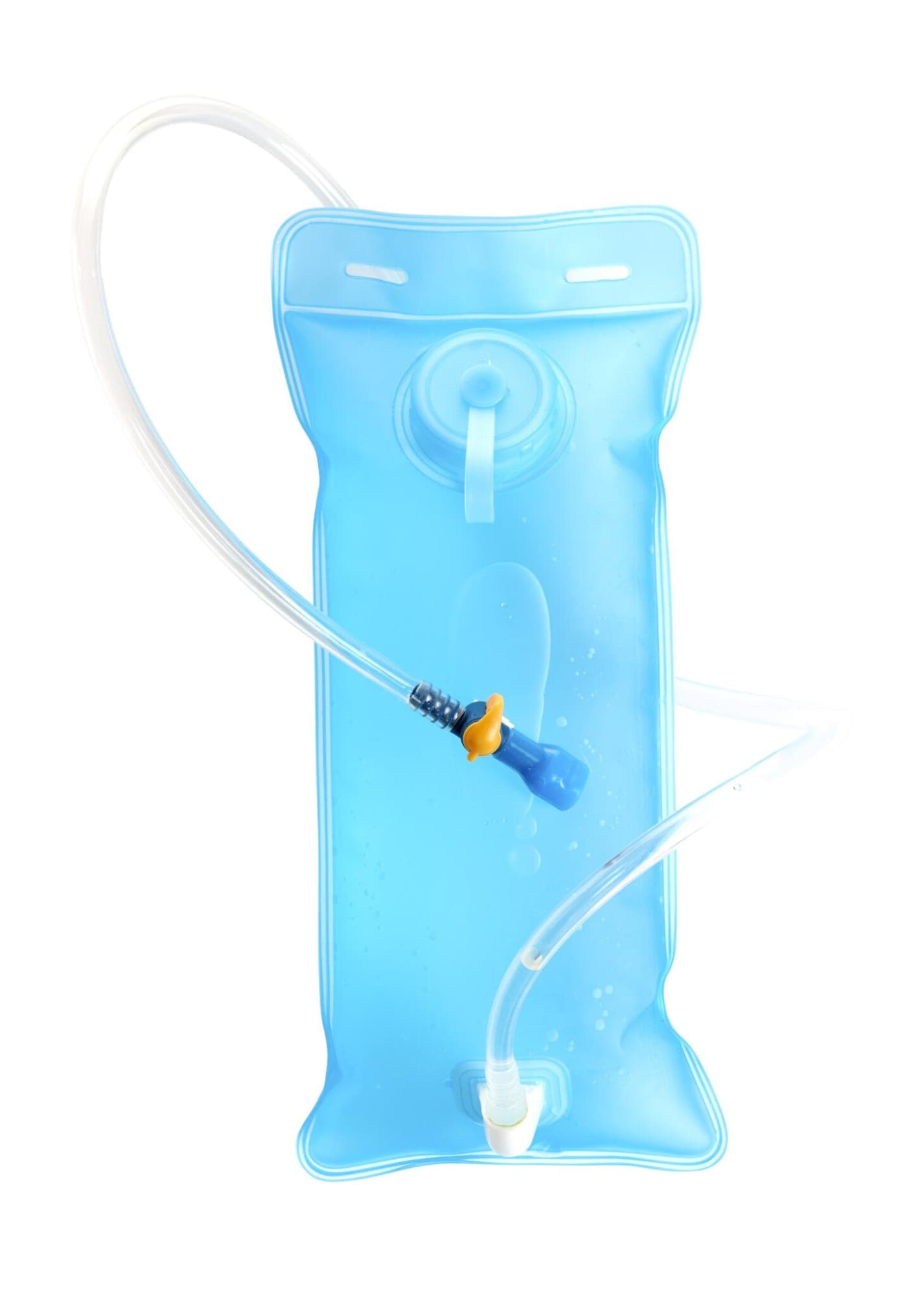 A blue drink bottle with a tube and nozzle for dispensing liquid, featuring a logo on its surface. Move Drink System - Image 1