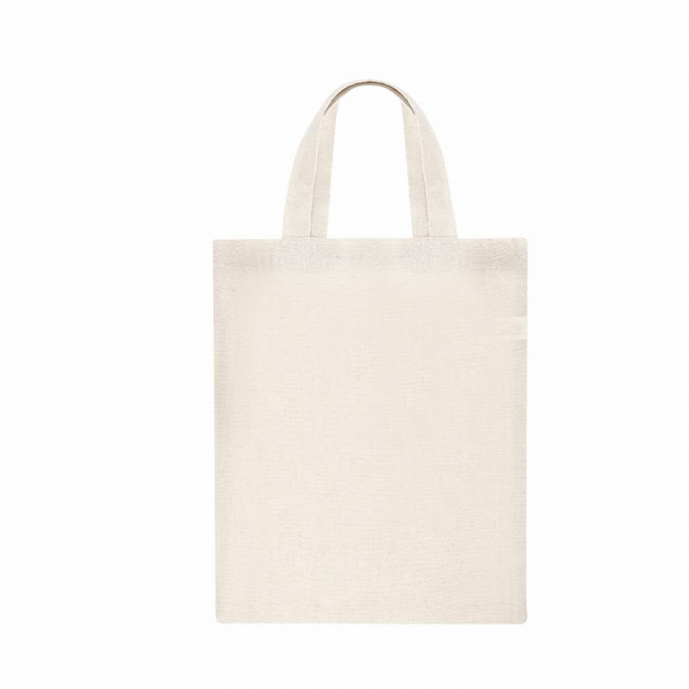 A tote bag in cream colour with two handles and a simple design. The bag features a small side pocket. Congres - Image 1