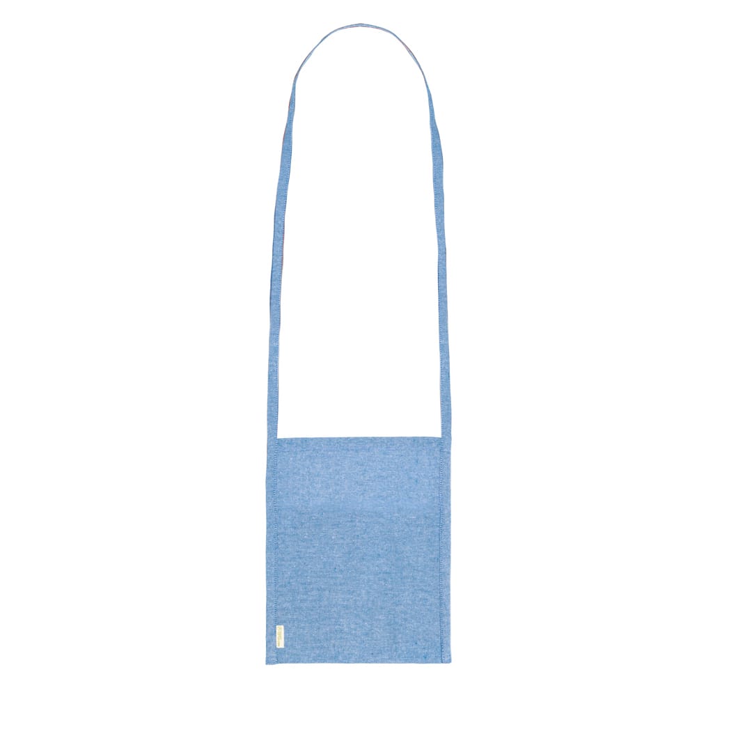 A blue multipurpose bag with a long strap and a simple design, featuring a small logo. Wisy Multipurpose Bag - Image 1