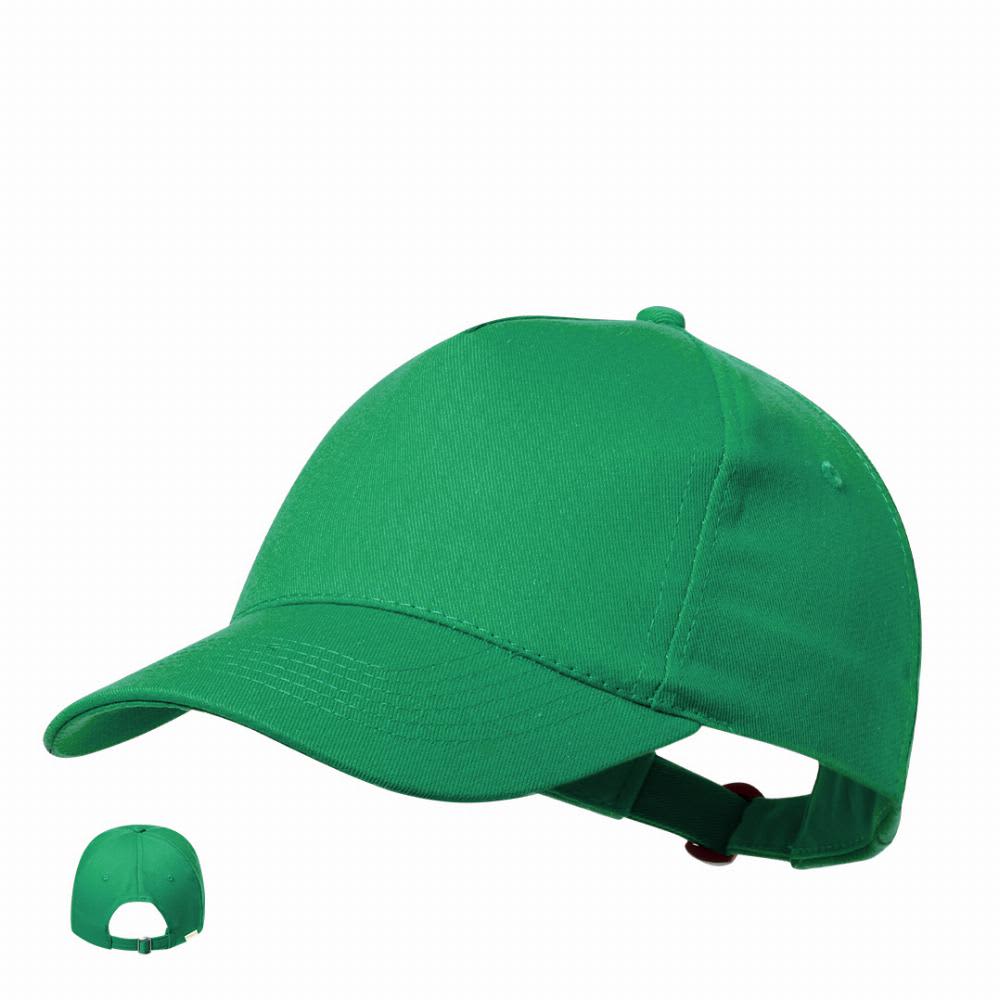 A green cap with a curved brim and adjustable strap at the back. The cap features a solid colour design. Brauner - Image 1