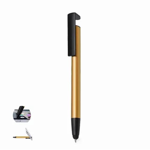 A gold and black pen with a clip, featuring a sleek design and a digital interface at the bottom. Uplex - Image 1