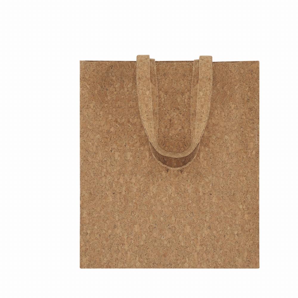 A tote bag made of natural, brown textured material with two short handles. It features a simple, unbranded design. Lyrixon - Image 1