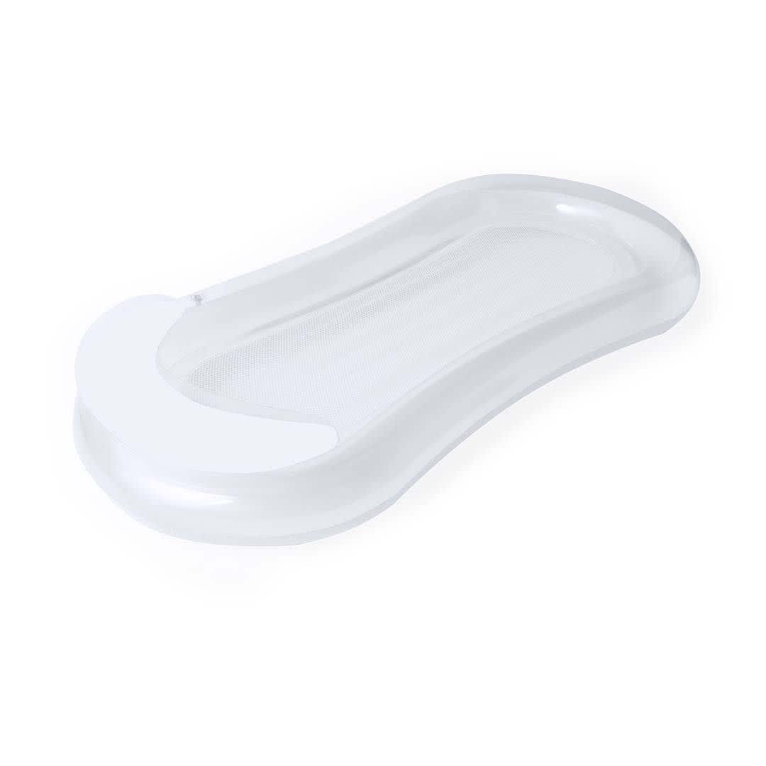 An inflatable armchair in a translucent white design, featuring a mesh centre for ventilation. Binsky Armchair - Image 1