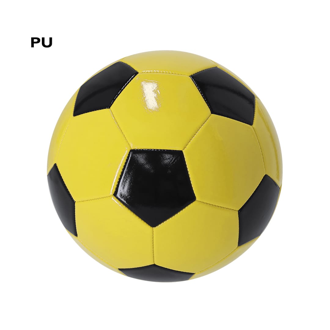 A yellow and black soccer ball with a classic hexagonal pattern and a smooth finish. Nunix Ball - Image 1
