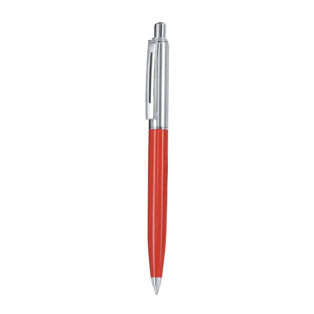 A red metal pen with a silver clip and tip. The pen features a logo on its body. Jarnor Pen - Image 1