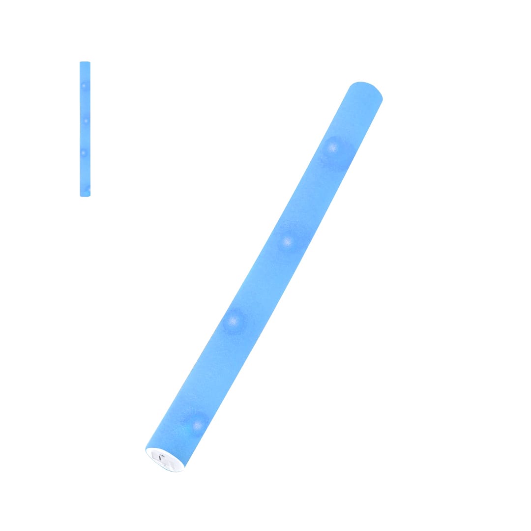 A blue glow stick with a smooth surface and a rounded end, featuring a small logo. Nociox Glow Stick - Image 1