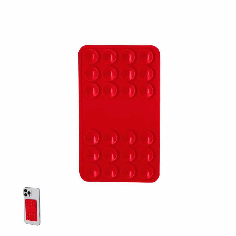 A red silicone gadget with circular depressions, resembling a tactile fidget mat, featuring a branding logo. Targon - Image 1