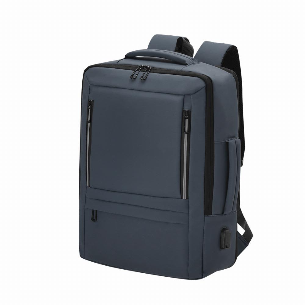 A grey backpack with multiple compartments and zippered pockets, featuring padded shoulder straps. Javelin - Image 1