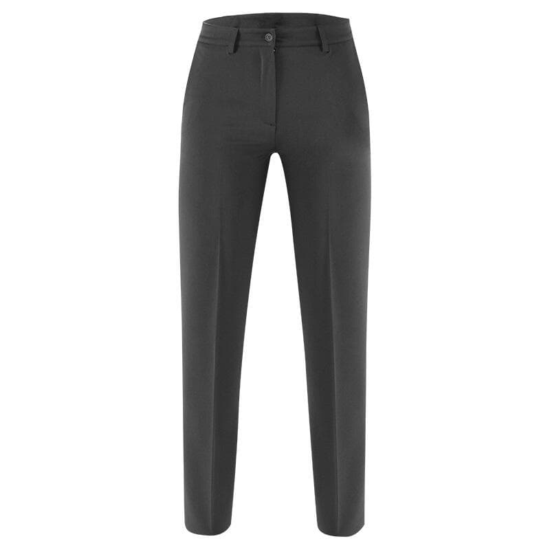 Stylish grey Giorgia Pants with a tailored fit, featuring a button closure and clean lines. Includes a logo. Giorgia Pants - Image 1