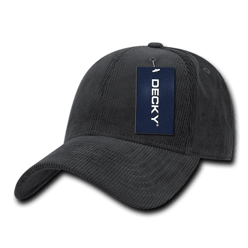 A black 6-panel low profile structured cap with a visible brand tag. 6 Panel Low Profile Structured Cap - Image 1
