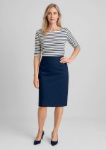 Womens Comfort Wool Stretch Relaxed Fit Lined Skirt