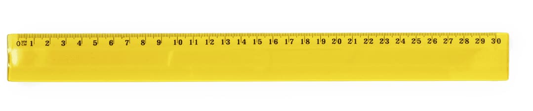 A yellow Flexor ruler featuring clear measurements, ideal for office and business use. Flexor Ruler - Image 1