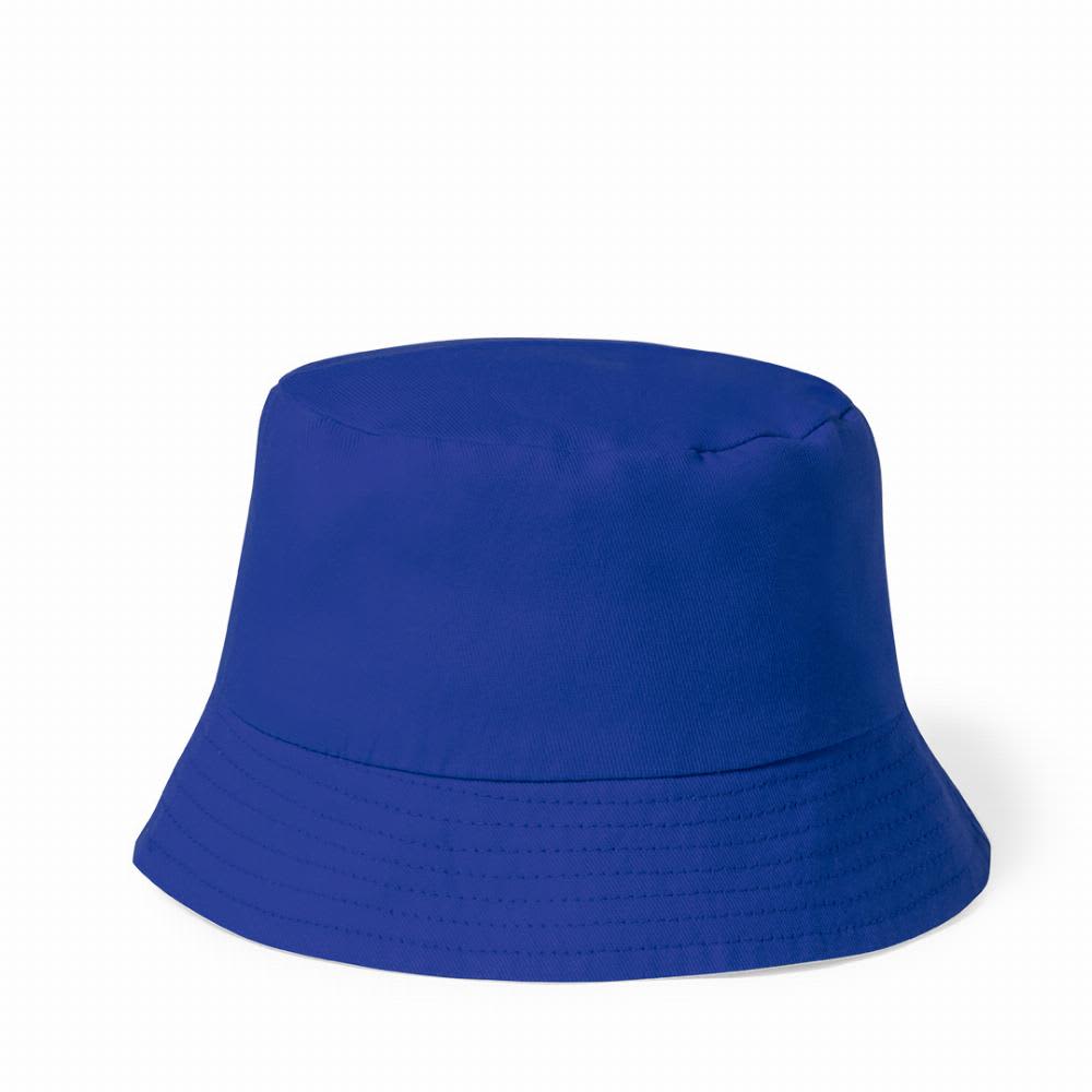 A blue bucket hat with a wide brim and a simple design, featuring a textured fabric. Timon - Image 1