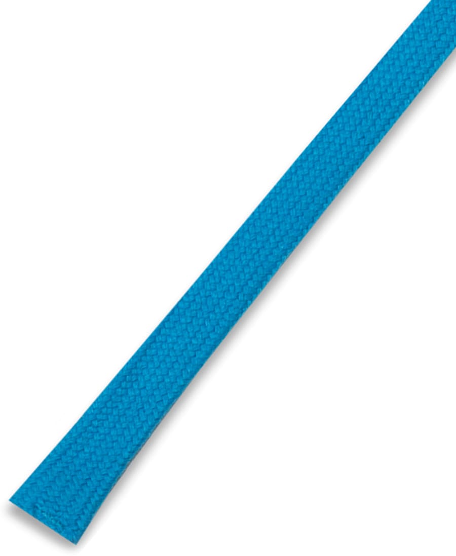 A blue drawcord made of textured fabric, suitable for various clothing accessories. JB's Changeable Drawcord And Threader (5 Pk) - Image 1