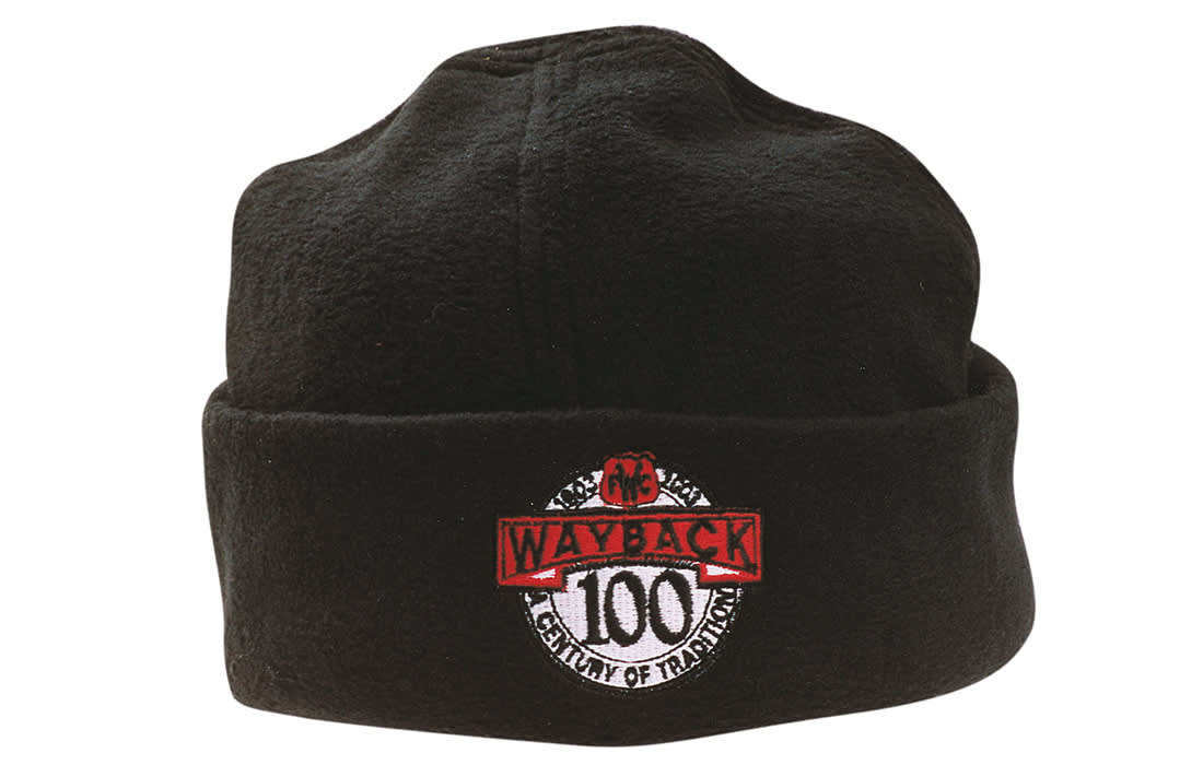 A black micro fleece beanie featuring an embroidered logo. The beanie has a folded cuff. Micro Fleece Beanie - Toque - Image 1