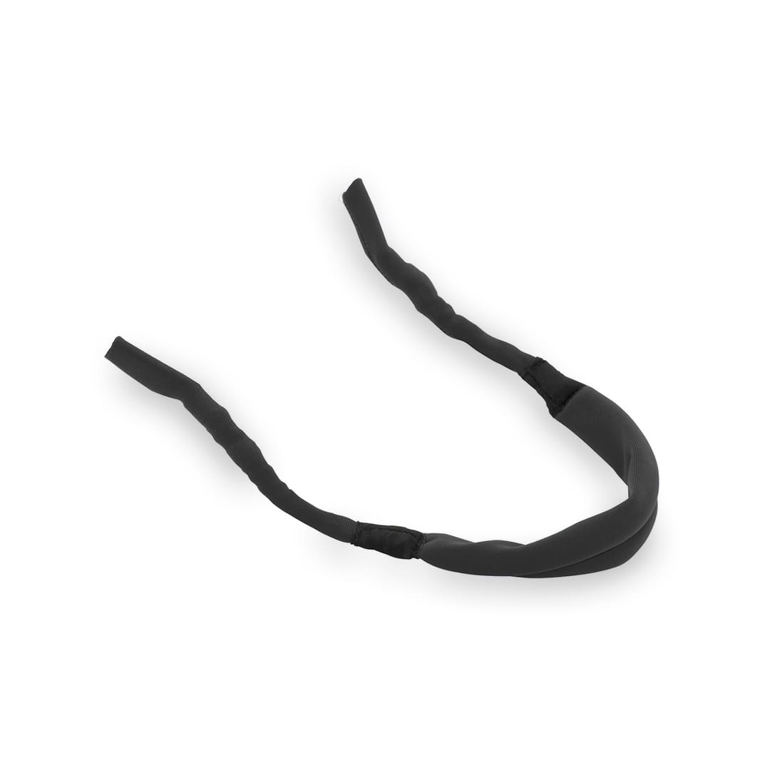 A black multipurpose glasses strap designed for leisure and outdoor use. It features a flexible and secure design. Shenzy Multipurpose Glasses Strap - Image 1
