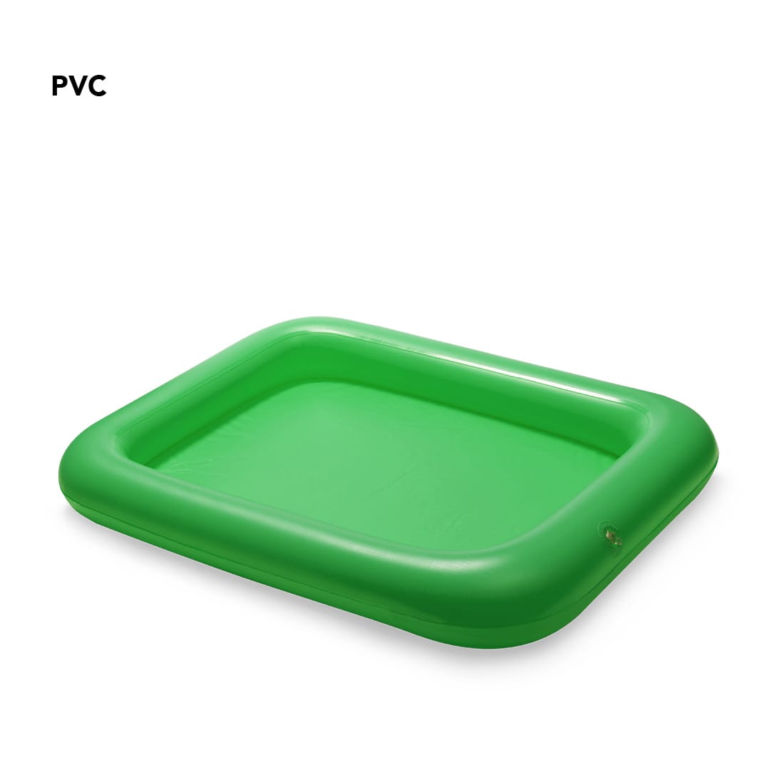 A green inflatable table made of PVC, featuring a rectangular shape with rounded edges. Pelmax Table - Image 1