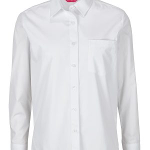 JB's Ladies L/S Double Layered Shirt White