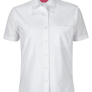 JB's Ladies S/S Double Layered Shirt White