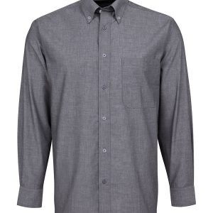 JB's L/S Fine Chambray Shirt Lt Blue