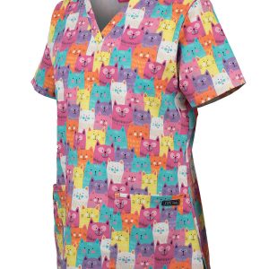 JB's Ladies Scrub Top Printed