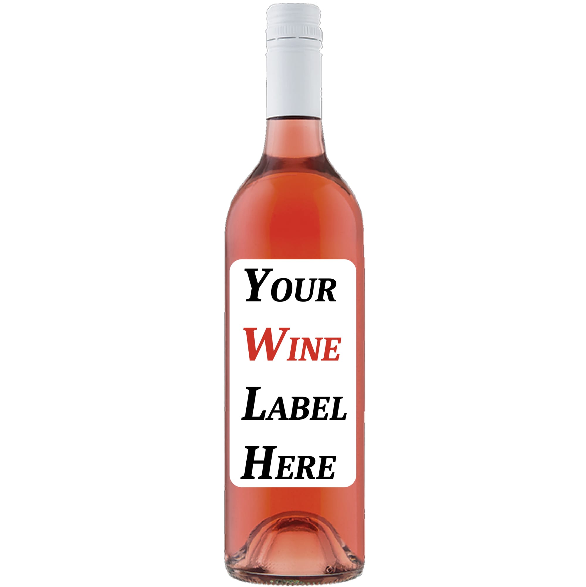 A drink bottle of Rosé wine in a clear glass bottle with a white screw cap, featuring a blank label. Fifty Acre Rosé - Image 1