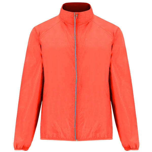 A lightweight windbreaker jacket in bright red with a full zip and elastic cuffs. It features a logo. Glasgow Lightweight Windbreaker - Image 1