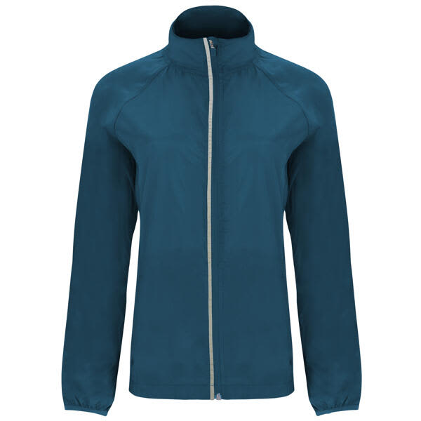 A lightweight windbreaker in deep teal, featuring long sleeves and a zippered front, with a logo present. Glasgow Womens Lightweight Windbreaker - Image 1