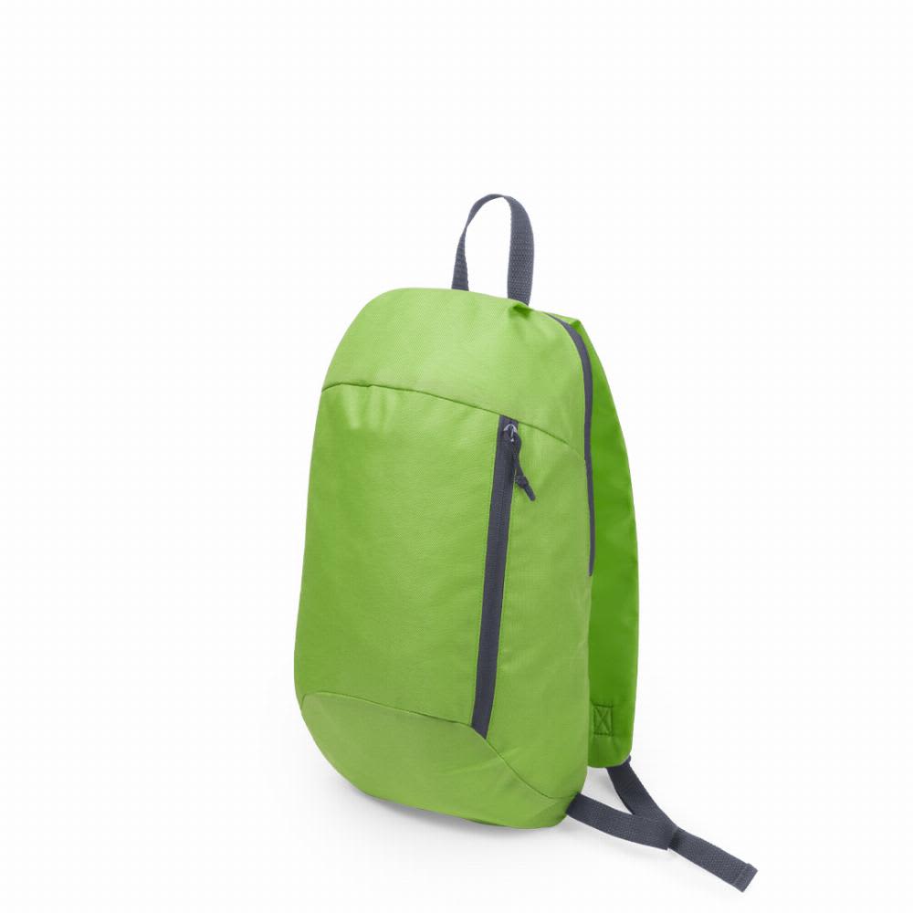 A backpack in bright green with a grey zipper and straps, featuring a sleek, minimalist design. Decath - Image 1