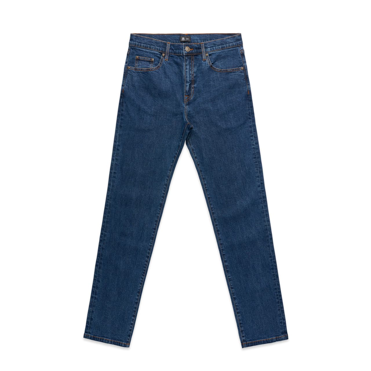 Standard jeans in a classic blue denim colour, featuring five pockets and a straight-leg cut. Includes branding. Standard Jeans - Image 1