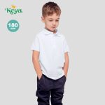 YPS180 Kids White Polo Shirt "keya"