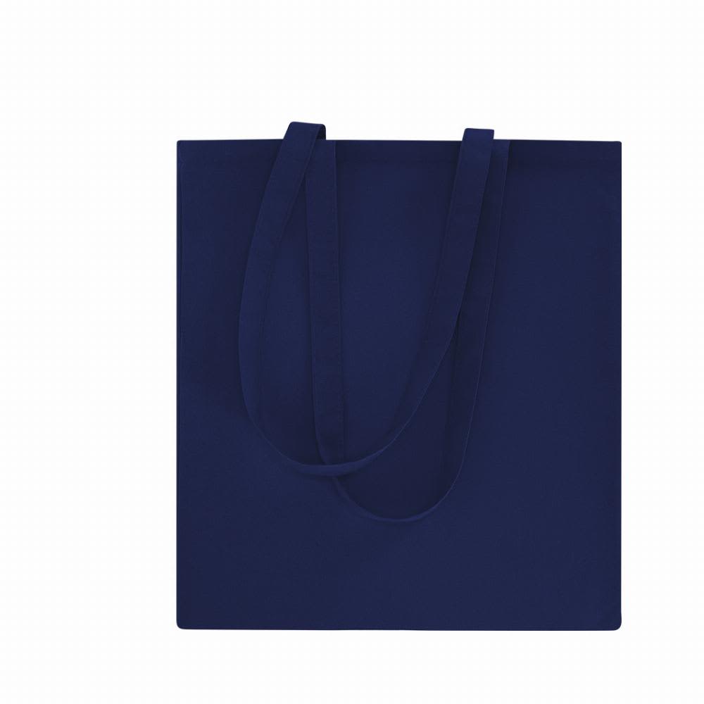 A navy blue tote bag with two long handles and a plain, sleek design. Turkal - Image 1
