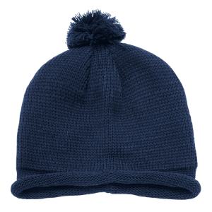 Solid RollUp Beanies w/PomPom