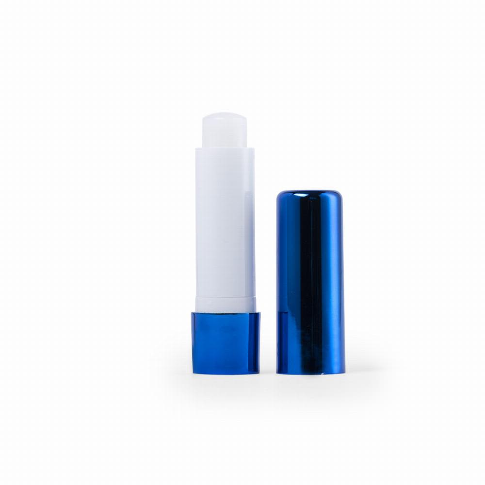 A drink bottle with a white body and a shiny blue cap, featuring a logo on the cap. Tarian - Image 1
