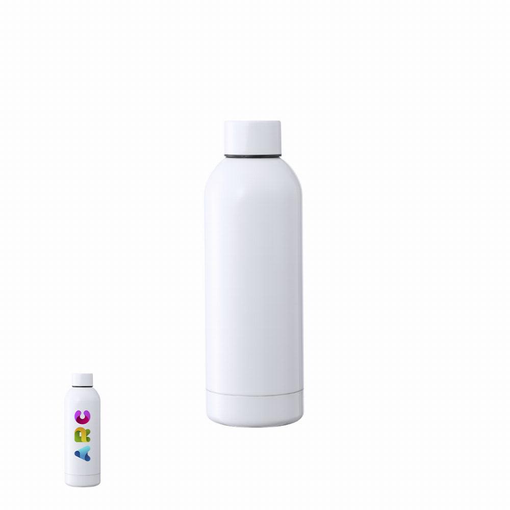 A drink bottle in white featuring a logo, with a sleek design and contemporary shape. Hodis - Image 1