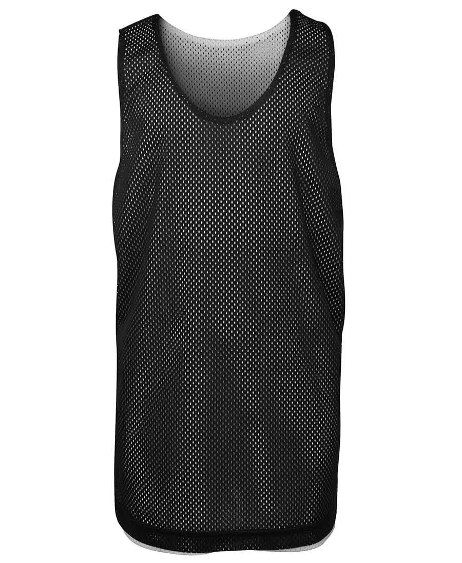 A black mesh singlet featuring a breathable design and a classic sleeveless style. It has a logo on the front. Podium - Image 1