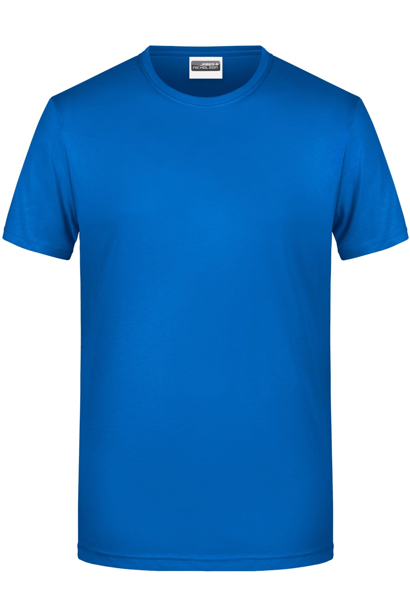 A blue basic T-shirt in a classic short-sleeve style, featuring a logo. Suitable for casual wear. Mens Basic-T - Image 1