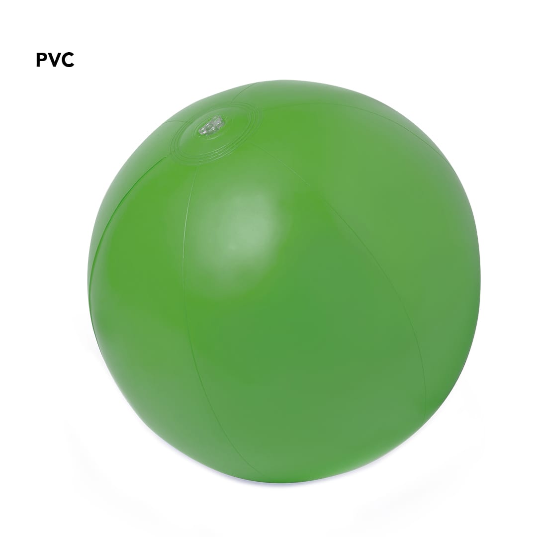 A bright green beach ball made of PVC, designed for leisure and outdoor activities. Portobello Beach Ball - Image 1
