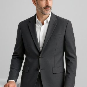 Mens Comfort Wool Stretch 2 Button Classic Jacket
