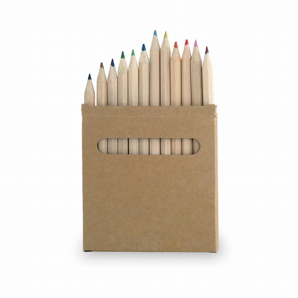 A box of coloured pencils with a variety of vibrant colours, featuring a cardboard packaging with a cut-out handle. Boys - Image 1