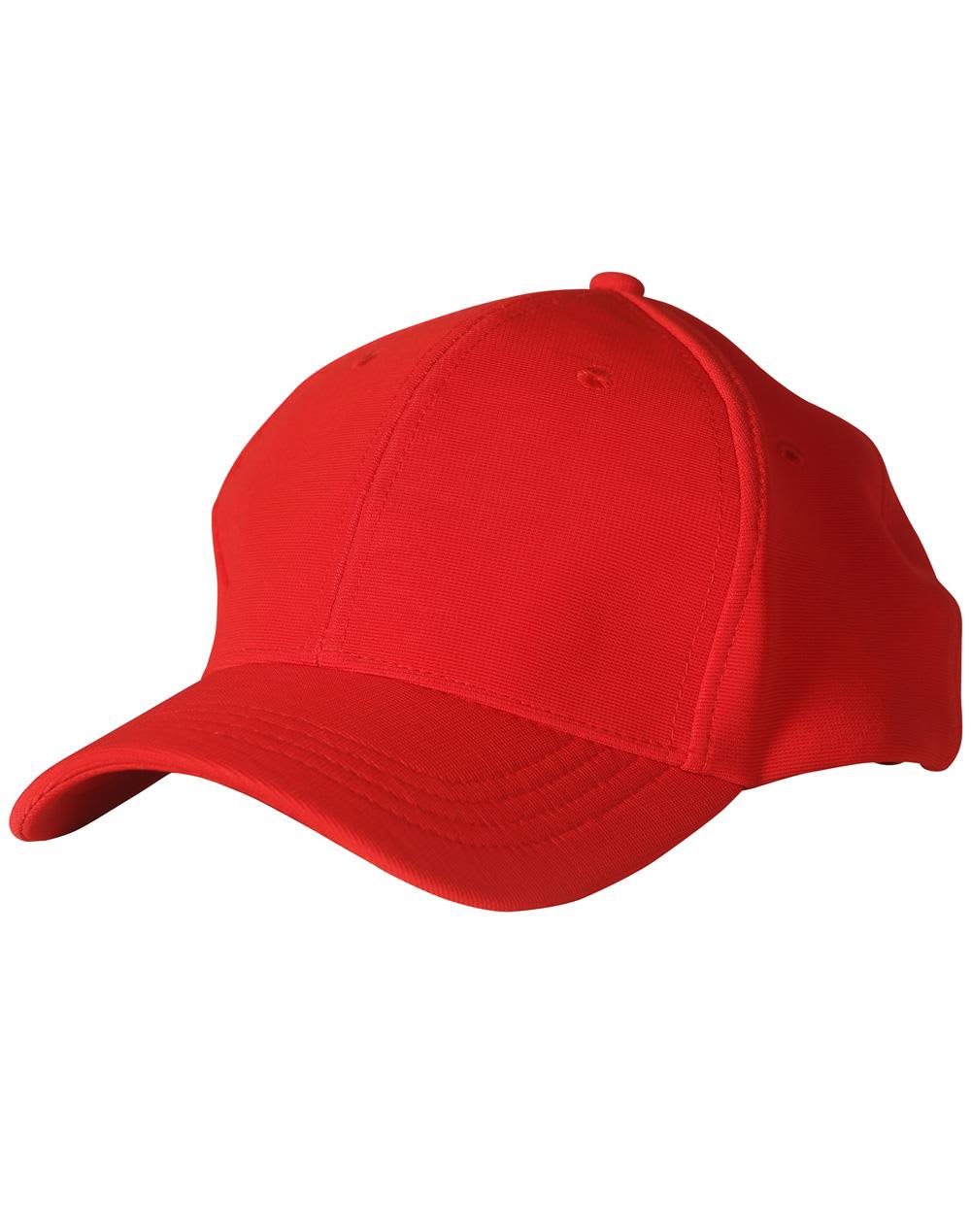 A red Ottoman cap with a curved brim and six-panel design. It features stitching details and a logo. OTTOMAN CAP - Image 1