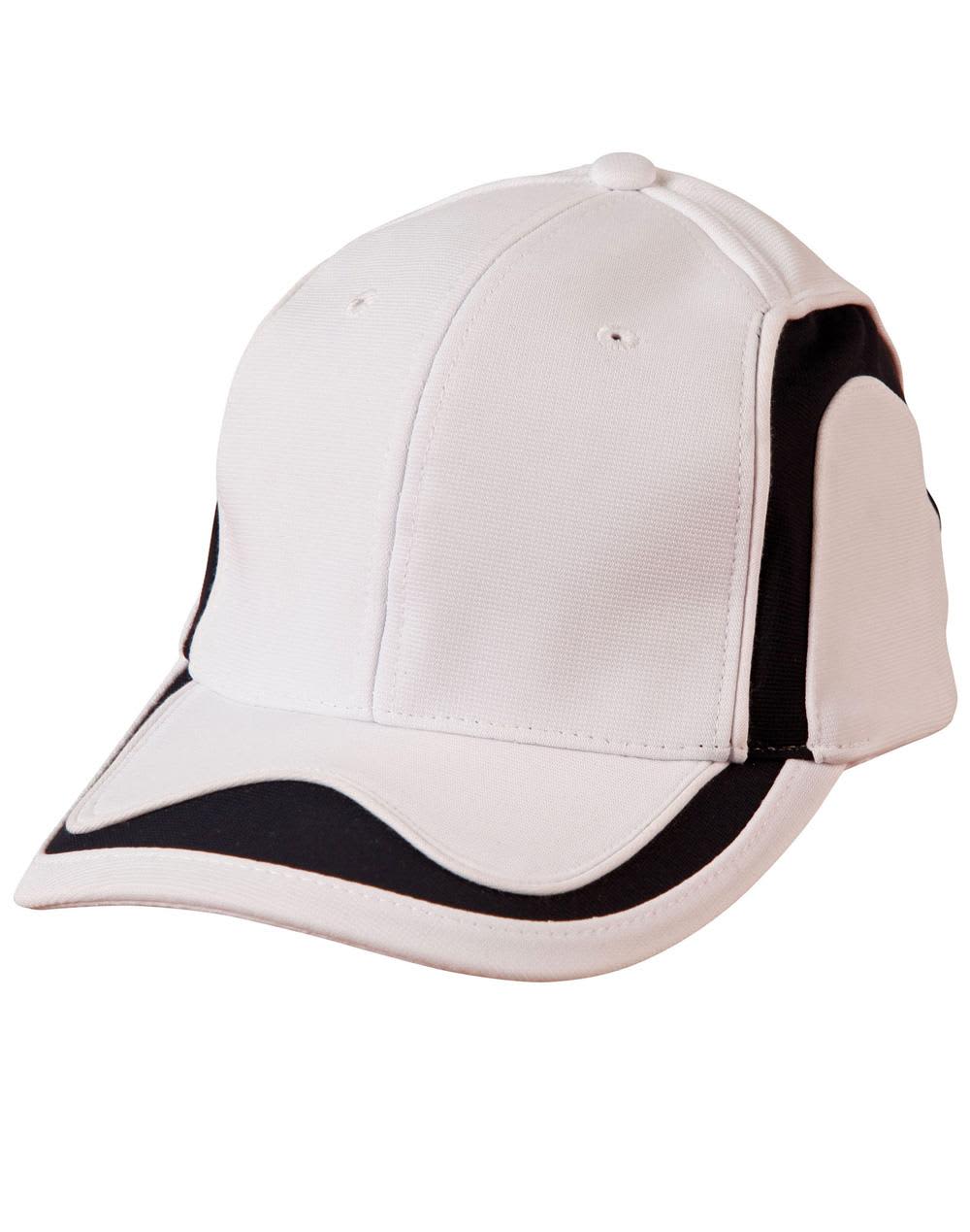 A white cap with black accents and a logo, featuring a curved visor and a structured design. Legend cap - Image 1