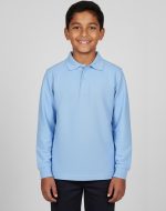 Kids' 240gsm Poly/Cotton Pique L/S Polo