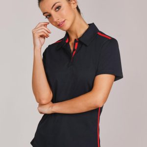 Ladies' rapid cool short sleeve contrast polo