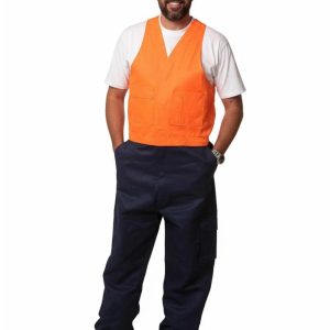 Hi-His Two Tone Men's Cotton Drill Action Back Overall-Regular