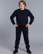 Kid's fleecy trackpants with Zip, Cuffs and knee padding